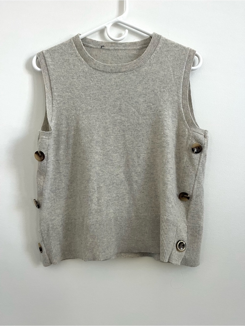 Chic & Comfy Grey Cashmere Sweater Vest Tank